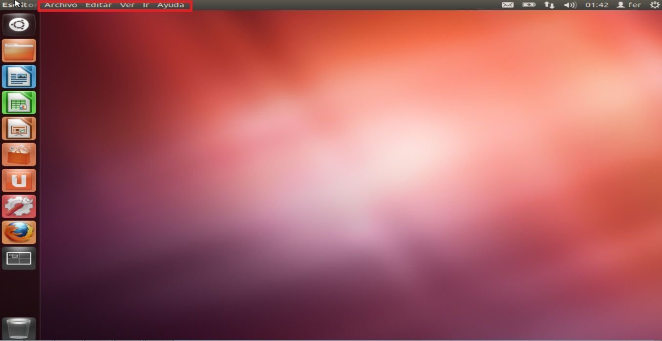 ubuntu 12.04 TLS menu escritorio ubuntu 12.04 TLS menu escritorio