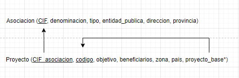 ejercicios modelo relacional asociaciones ongs 11